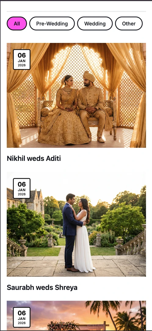 Modern mobile portfolio preview